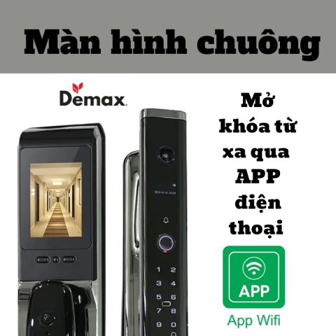 Nhà thông minh với Smart Lock màn hình chuông mở khóa từ xa qua APP-WIFI điện thoại thương hiệu Demax