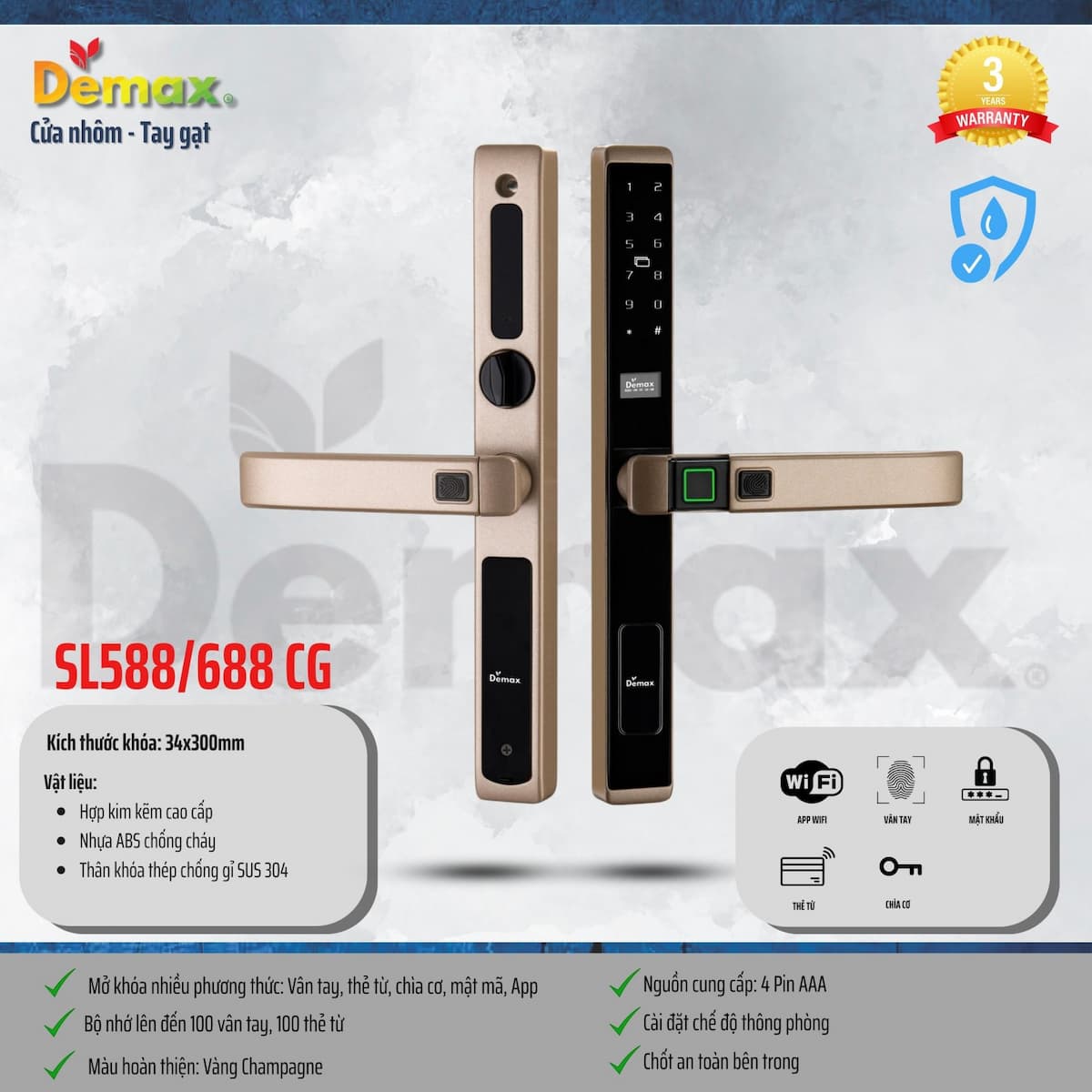 Đánh giá chi tiết khóa thông minh Demax SL688 CG – Đẹp, chắc chắn, thông minh và đa tính năng