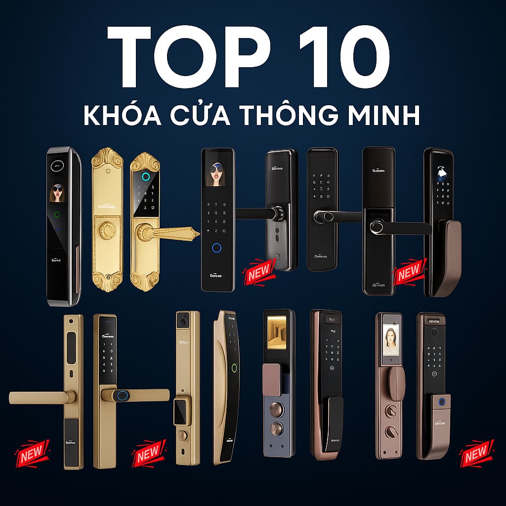 Top 10 khóa cửa thông minh tốt nhất 2025 – Bảo vệ hiện đại, an toàn tuyệt đối