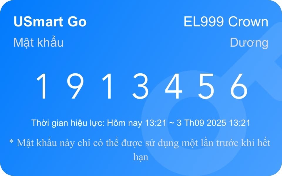 Mật khẩu tạm thời khoá cửa thông minh