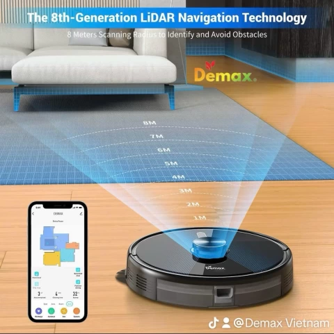 Phân tích thông số máy hút bụi Demax S300 – Robot hút bụi thông minh cho gia đình hiện đại