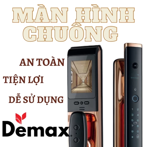 AN TOÀN TUYỆT ĐỐI VỚI MÀN HÌNH CHUÔNG CỦA KHÓA CỬA THÔNG MINH DEMAX